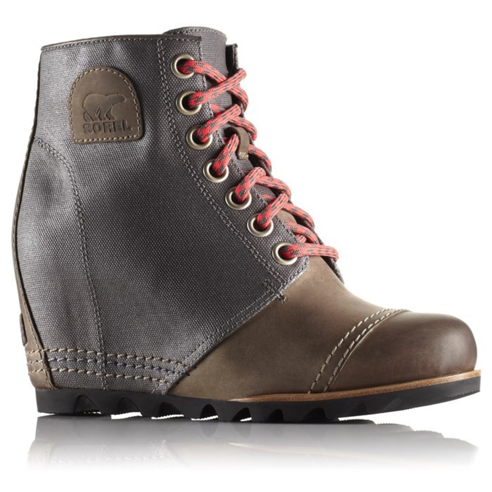 Sorel Women's Brown and Gray Wedge Boots